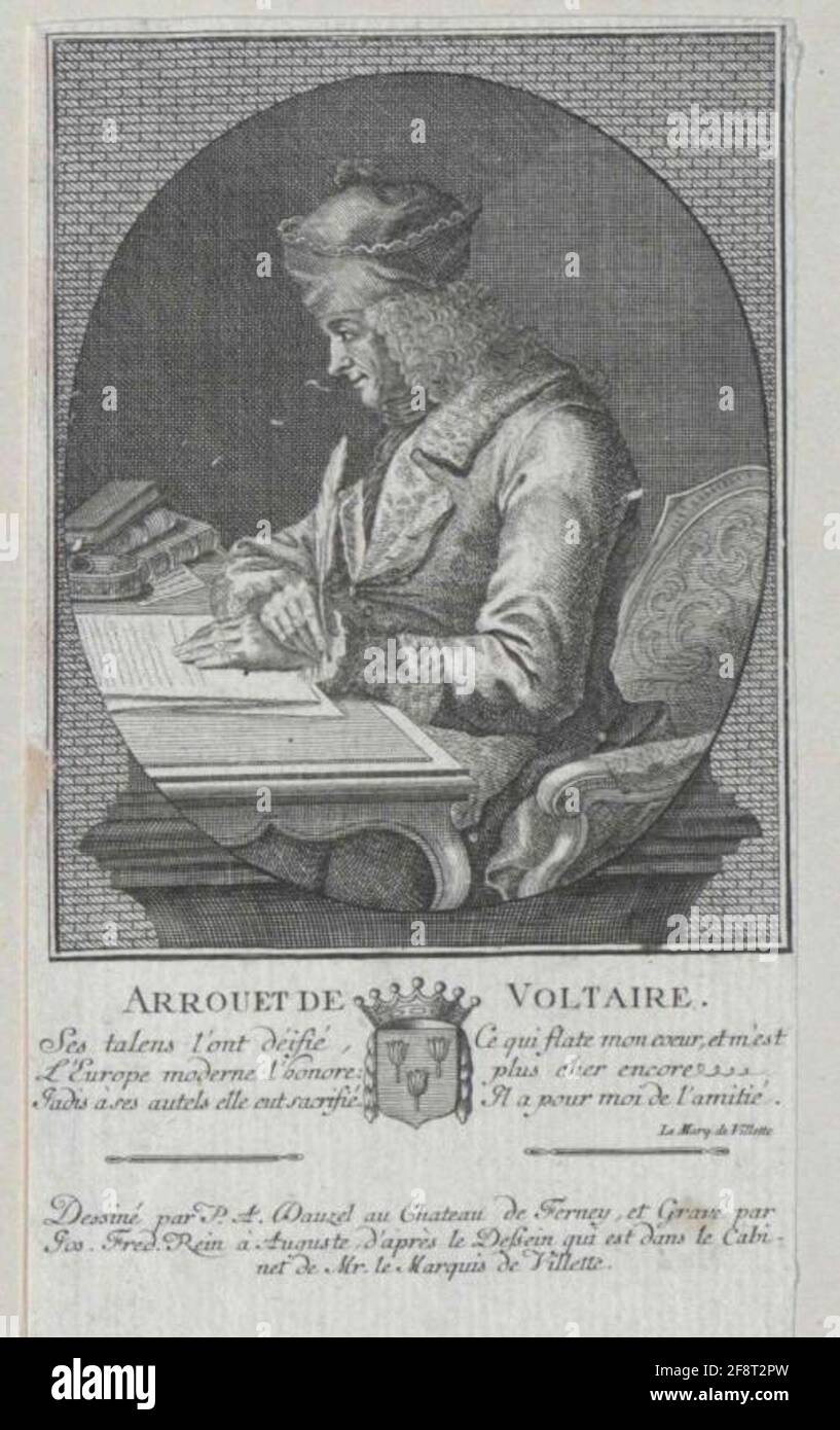 Voltaire, François Marie Arouet. Stock Photo