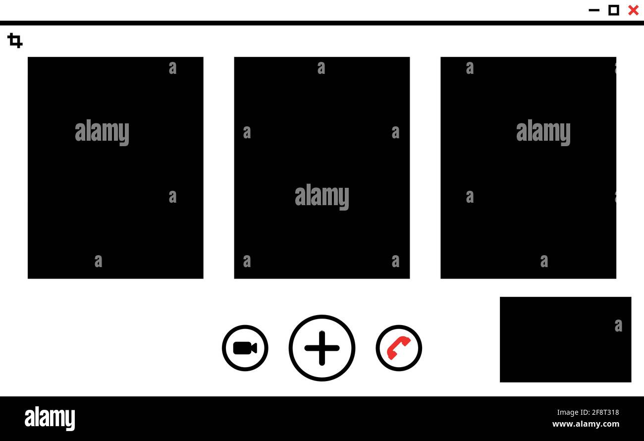 Video call screen template. Vector illustration for Stock