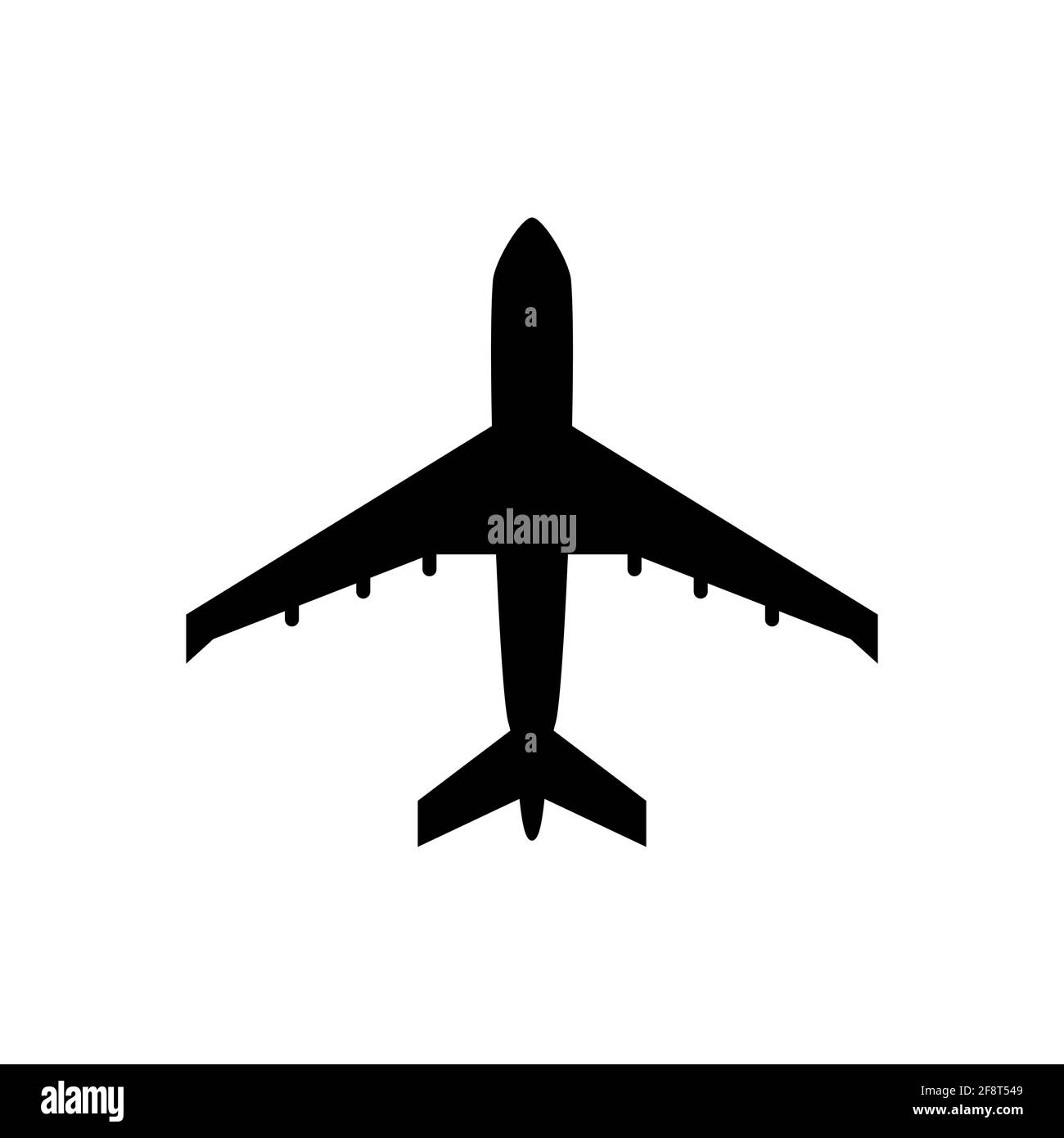 Airplane icon on a white background. Vector illustration on a white ...