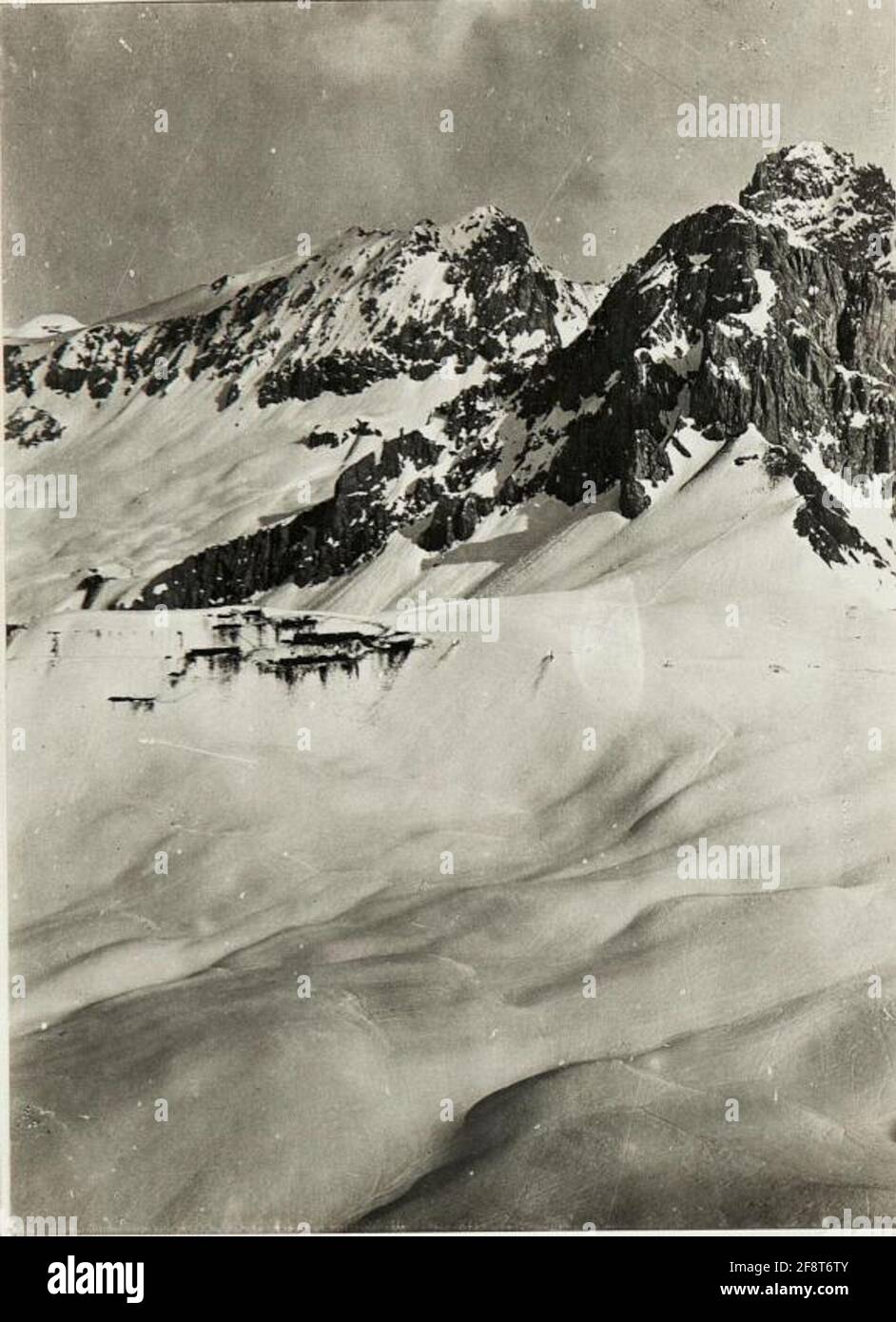 Panoramic view Viewpoint Varos: Contrins, Own Cadin Tips Col Ombert. (1-TES Part Image = WK1 AlB14 04006). Stock Photo