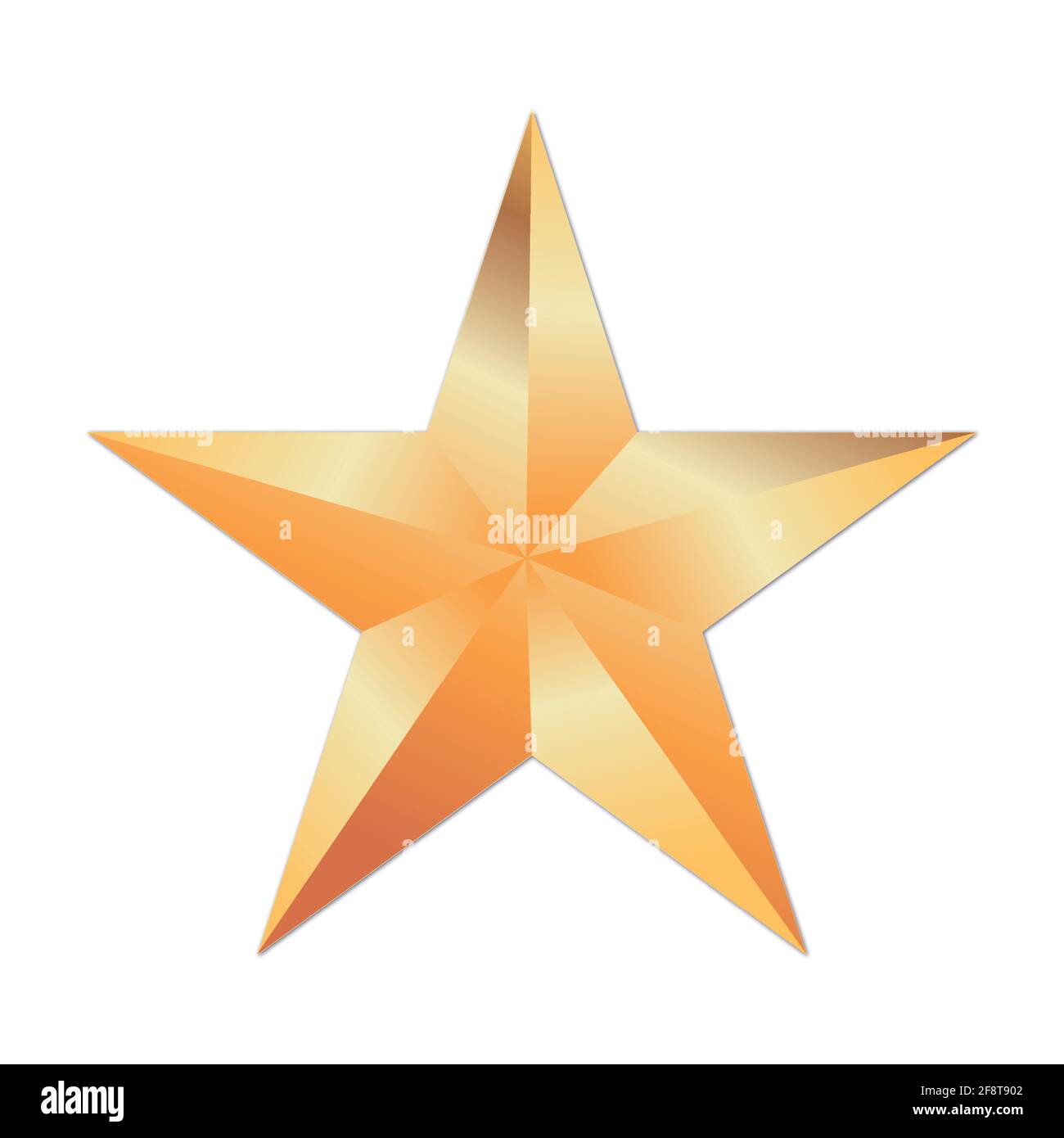 Big golden star on white background - Vector illustration Stock Vector ...