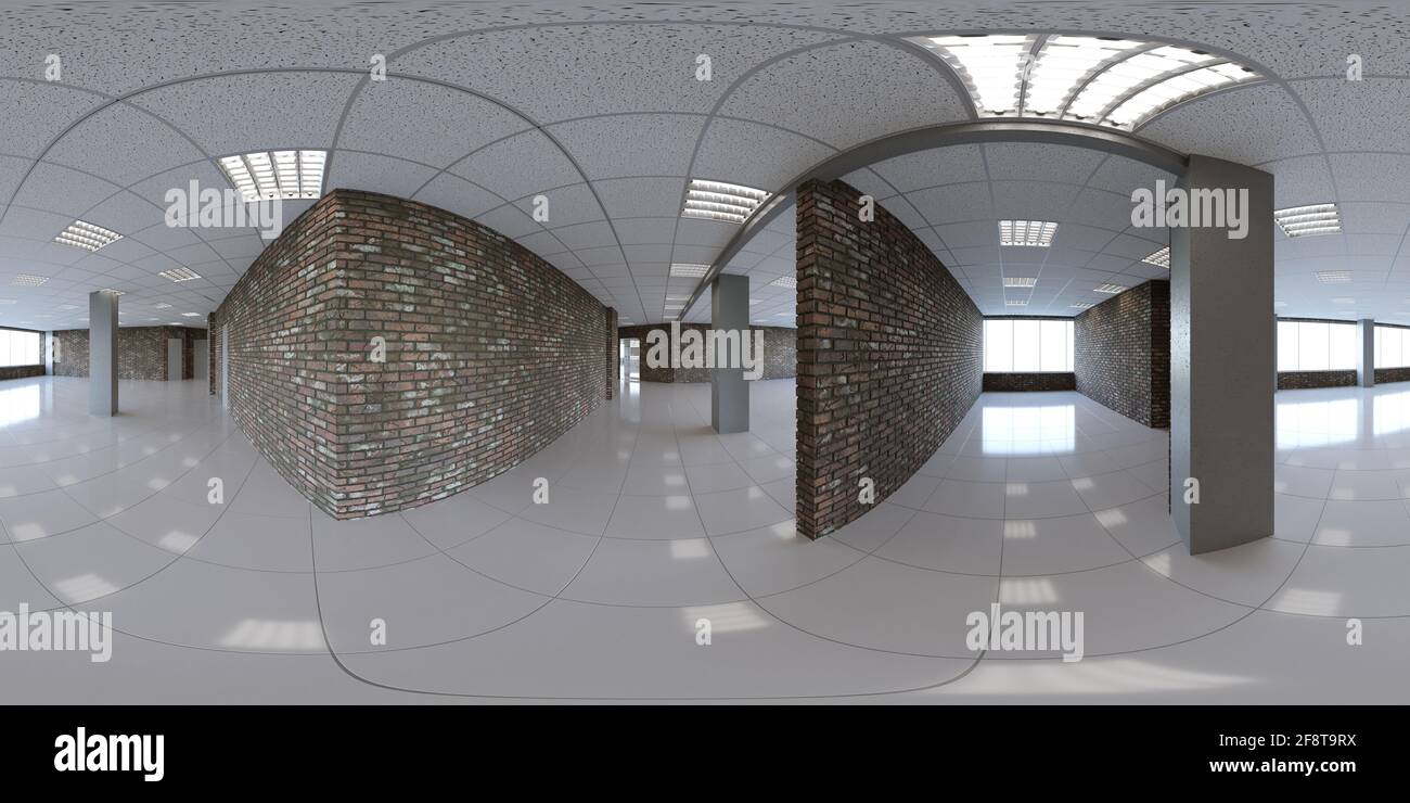 interior visualization, spherical panorama, 3D illustration Stock Photo ...