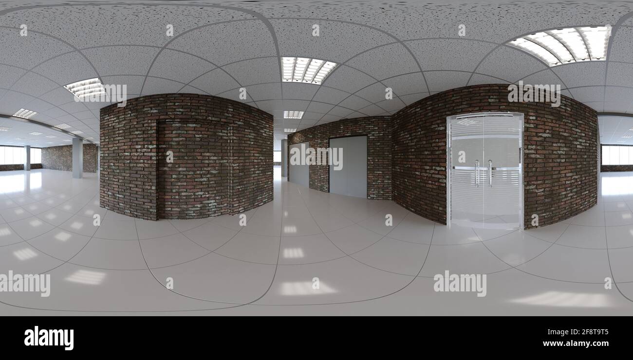 interior visualization, spherical panorama, 3D illustration Stock Photo ...