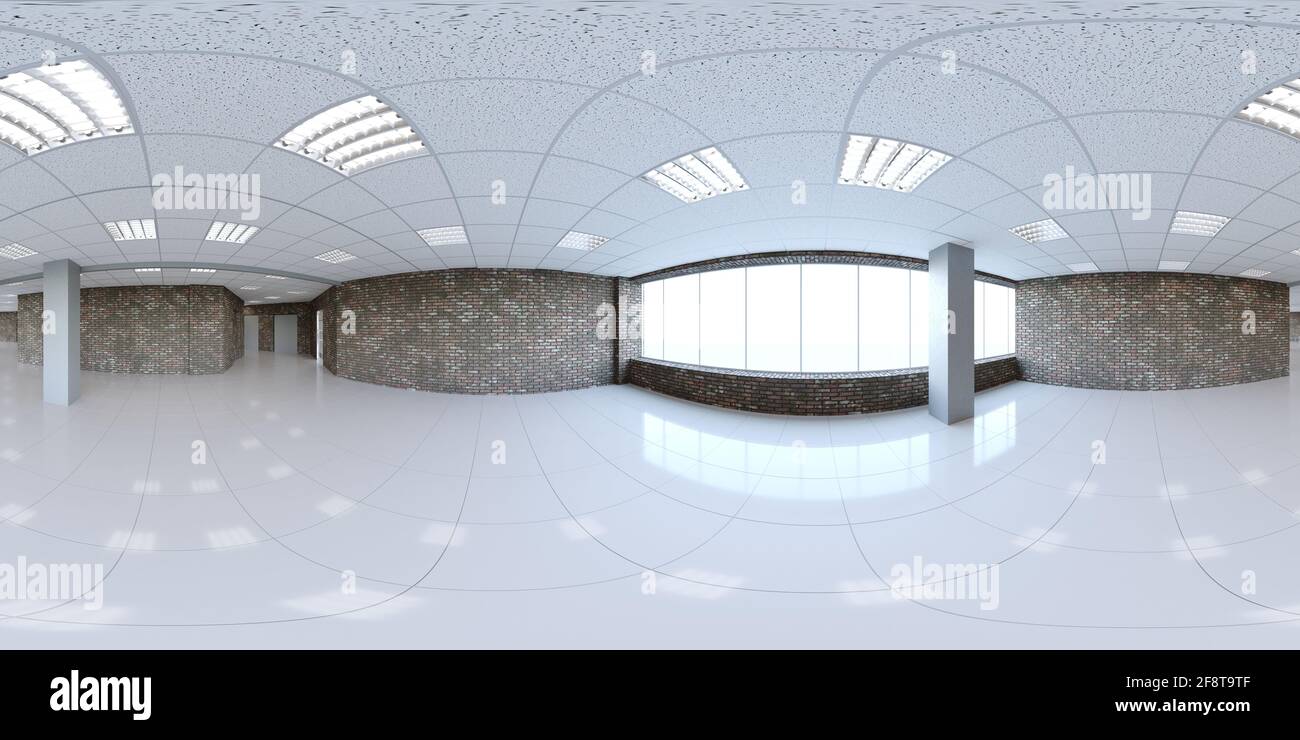 interior visualization, spherical panorama, 3D illustration Stock Photo ...