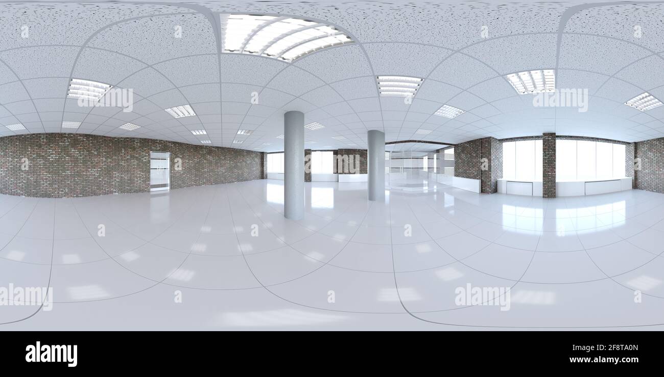 interior visualization, spherical panorama, 3D illustration Stock Photo ...