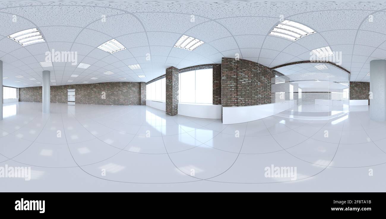 interior visualization, spherical panorama, 3D illustration Stock Photo ...
