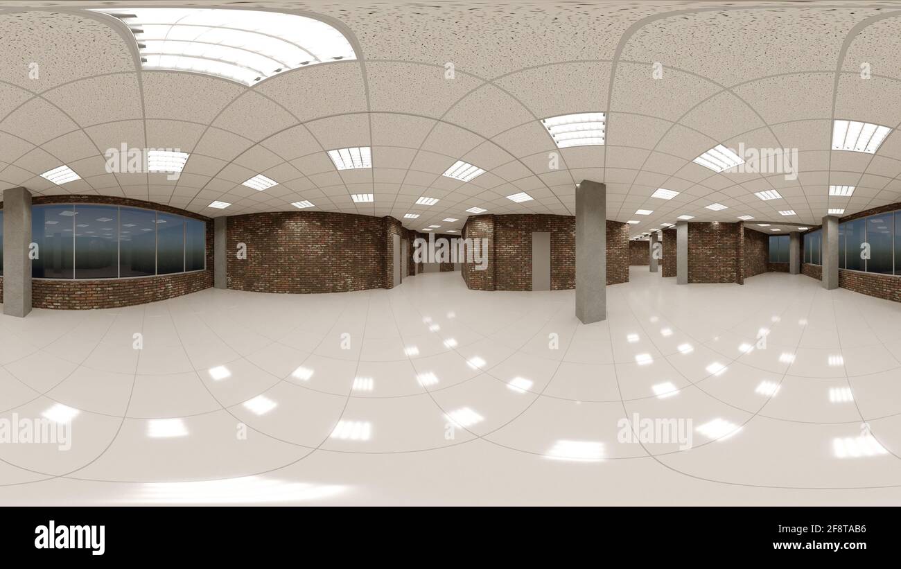 interior visualization, spherical panorama, 3D illustration Stock Photo ...