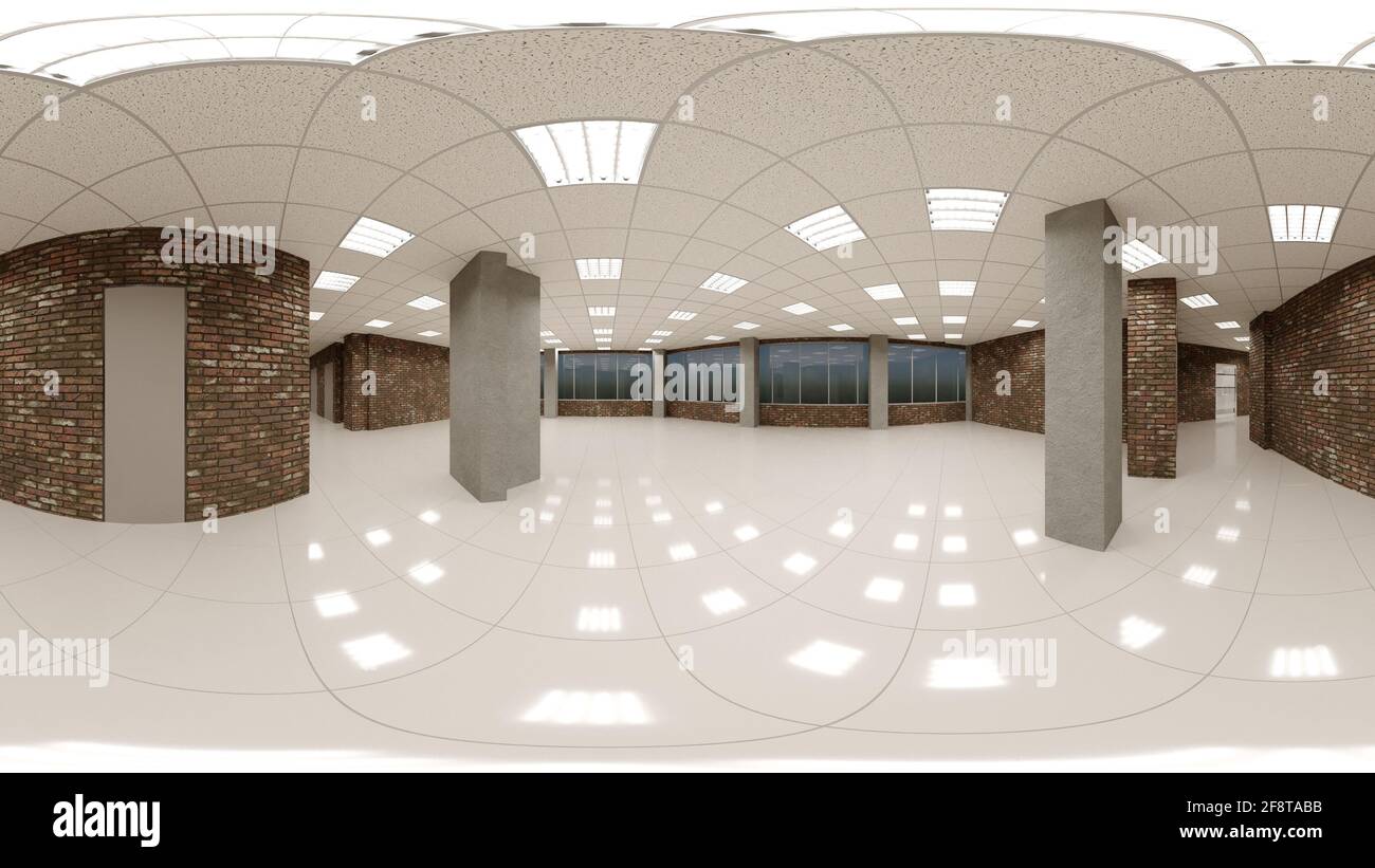 interior visualization, spherical panorama, 3D illustration Stock Photo ...