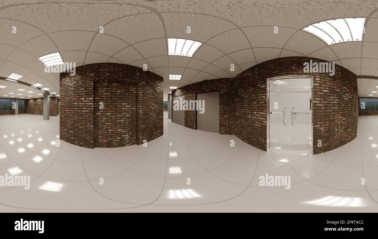 interior visualization, spherical panorama, 3D illustration Stock Photo ...