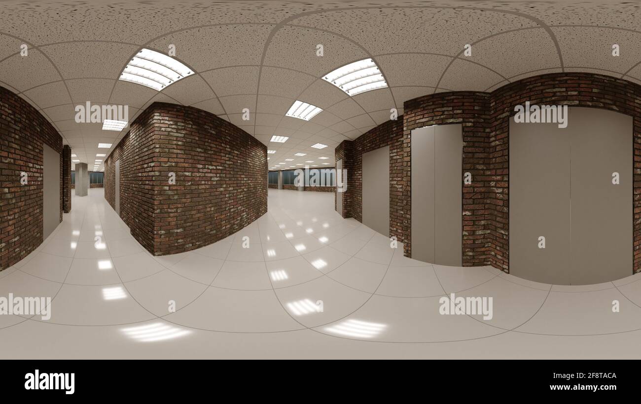 interior visualization, spherical panorama, 3D illustration Stock Photo ...