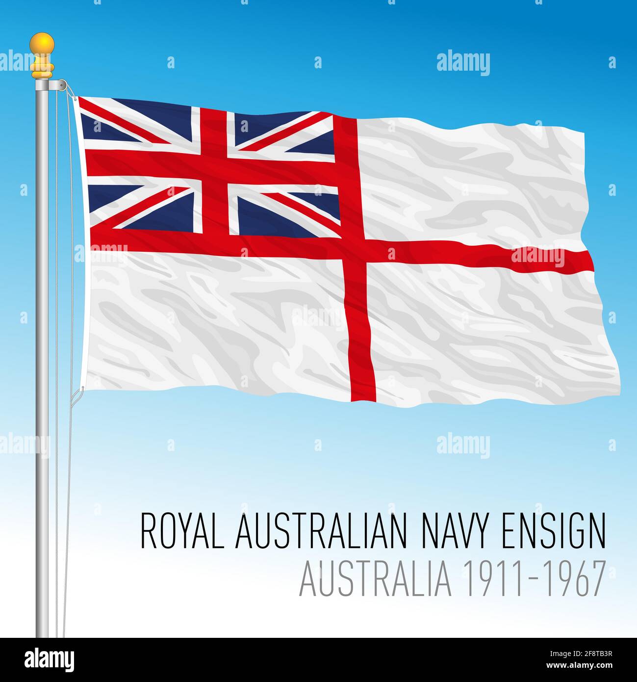klap Cornwall udvikle Royal Australian Navy flag, military ensign, Australia, oceanian country,  vector illustration Stock Vector Image & Art - Alamy