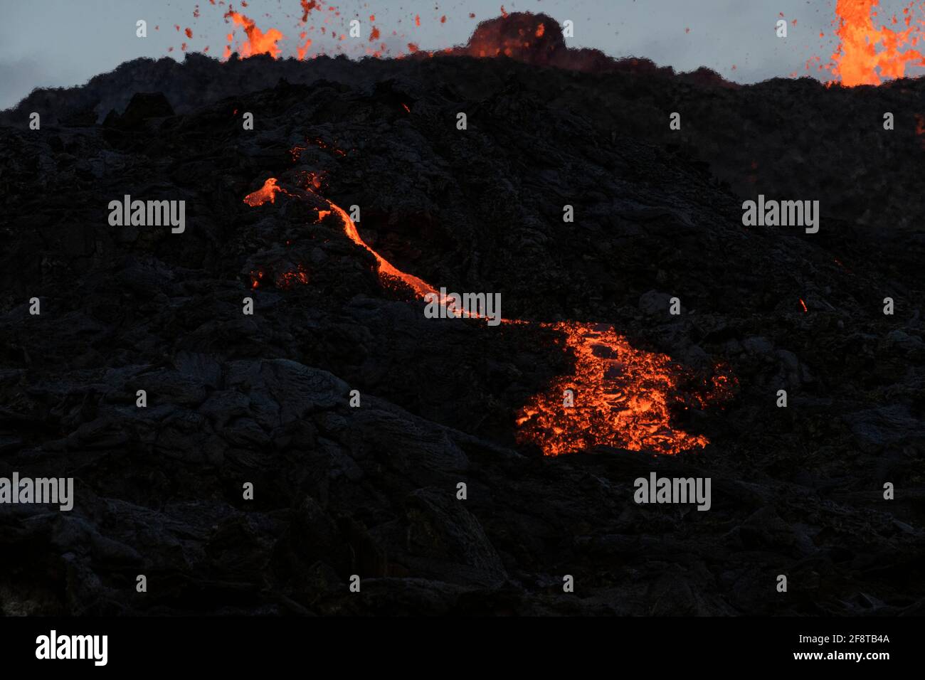 Mt Fagradalsfjall volcanic eruption, just 40 kilometres (25 miles) from