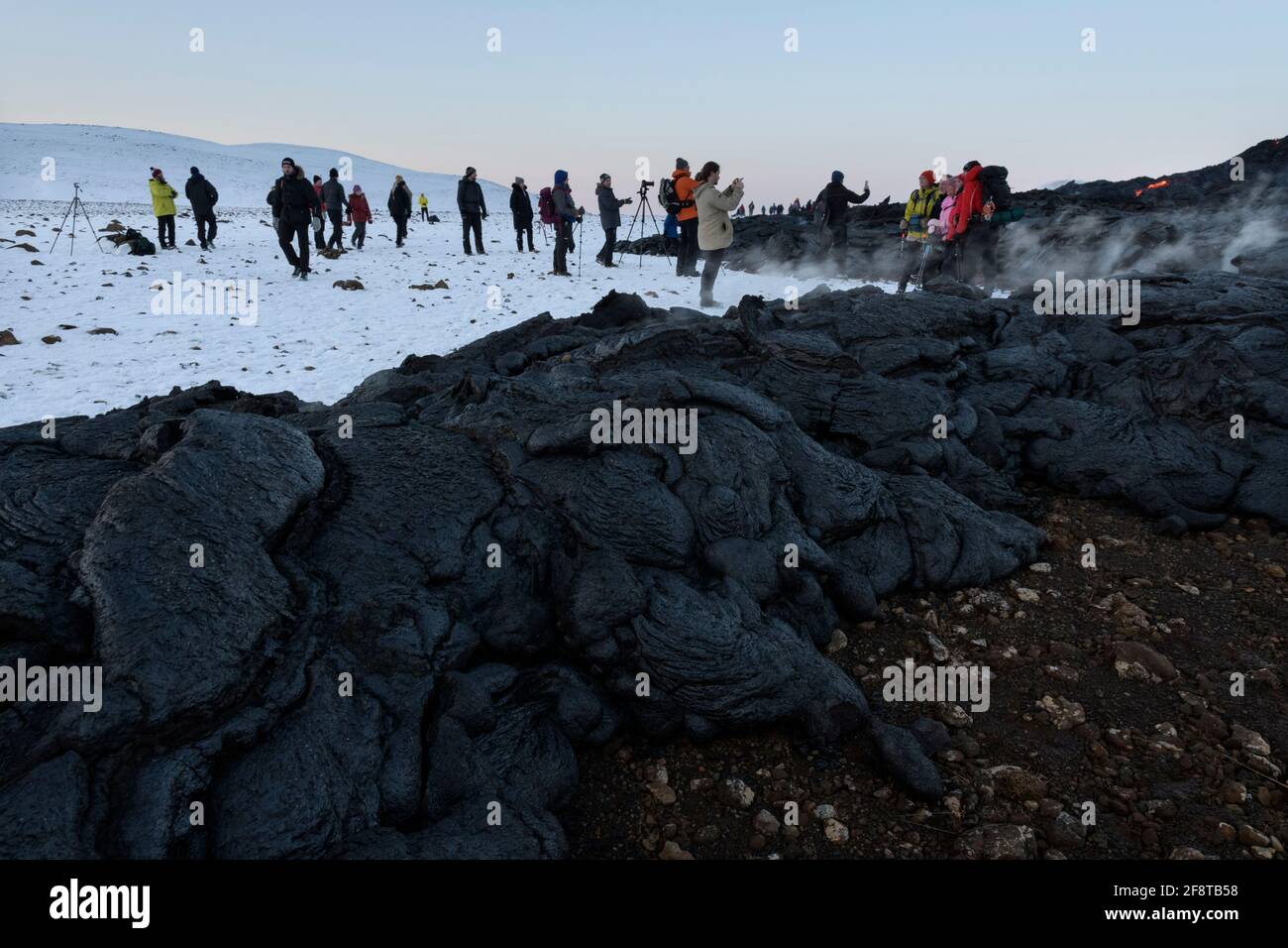 Mt Fagradalsfjall volcanic eruption, just 40 kilometres (25 miles) from ...