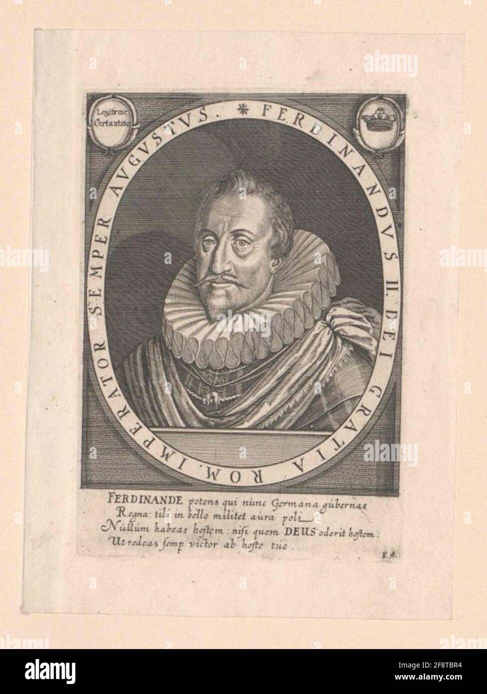 Ferdinand II., Roman-German Kaiser Stecher: Furck, Sebastiandatting: 1619/1655 Stock Photo