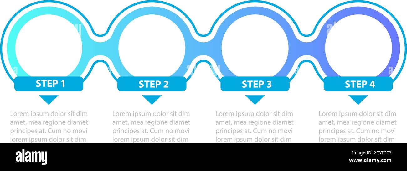 Empty gradient circles steps vector infographic template Stock Vector ...