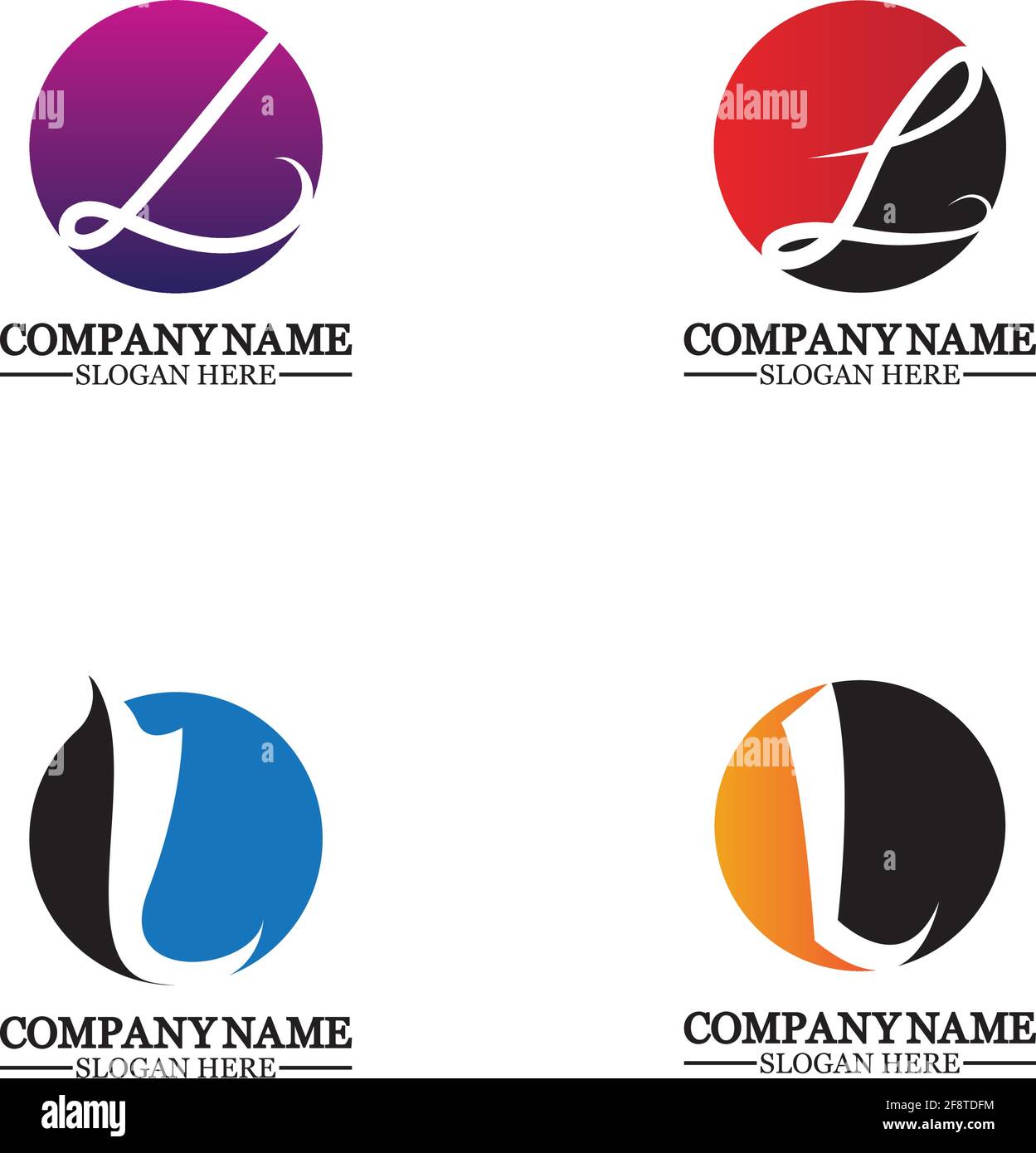 Letter L logo icon design template elements Stock Vector Image & Art ...
