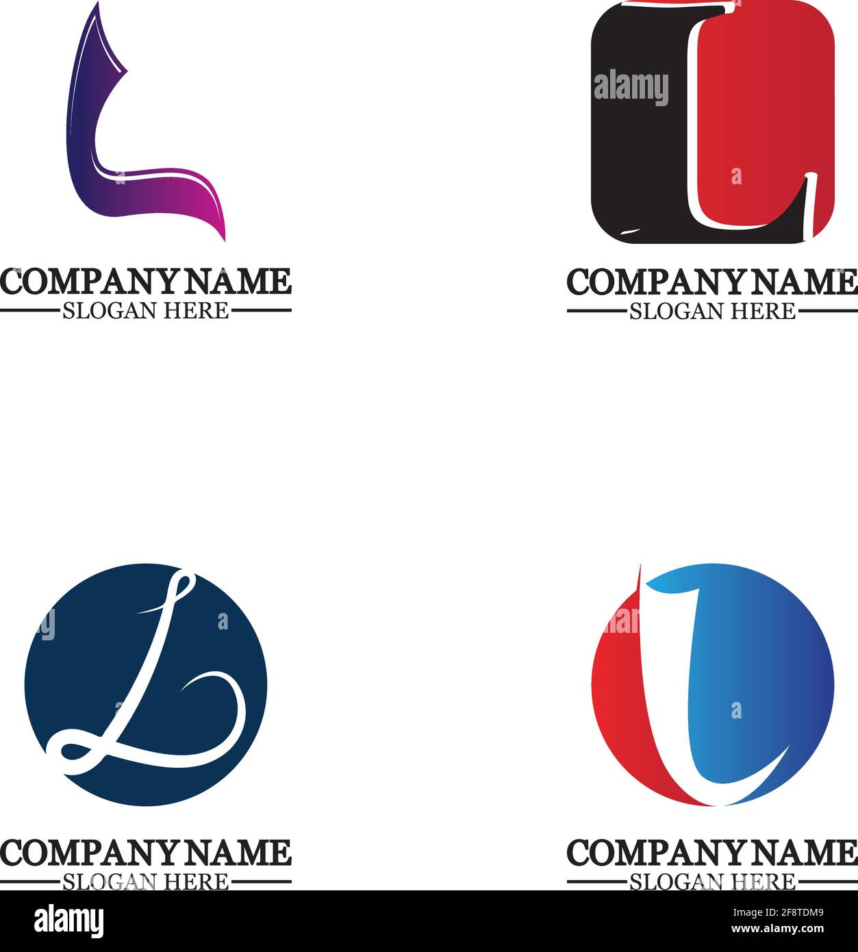 Letter L logo icon design template elements Stock Vector Image & Art ...