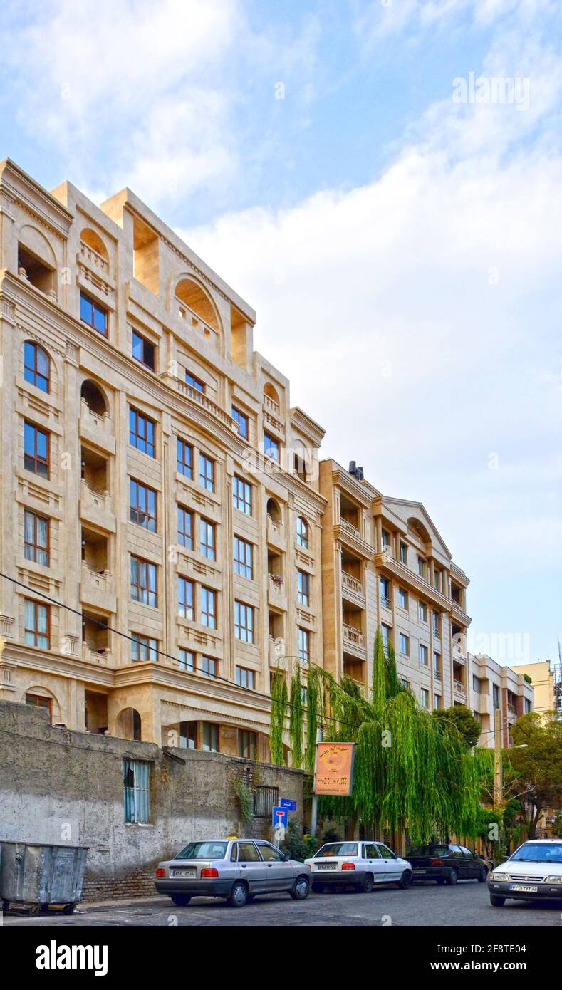 Tehran, Iran. Contemporary apartment buildings in north Tehran Stock Photo