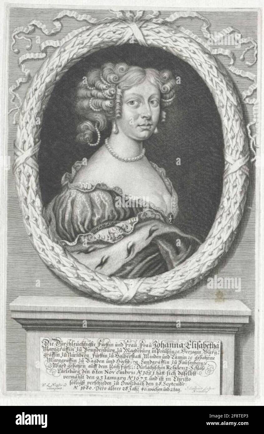 Johanna Elisabeth, Princess of Baden-Durlach. Stock Photo
