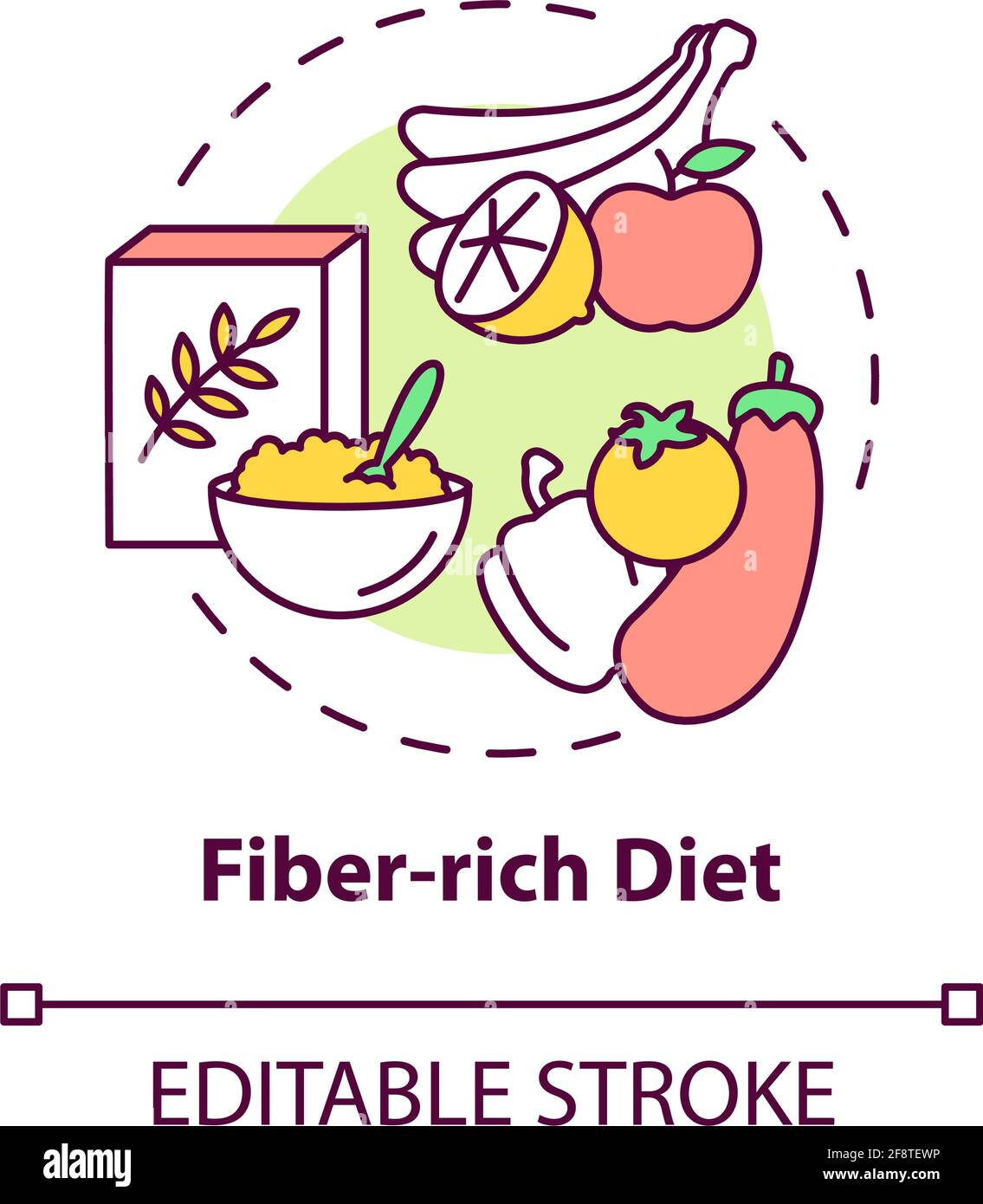 Fiber-rich diet concept icon Stock Vector Image & Art - Alamy
