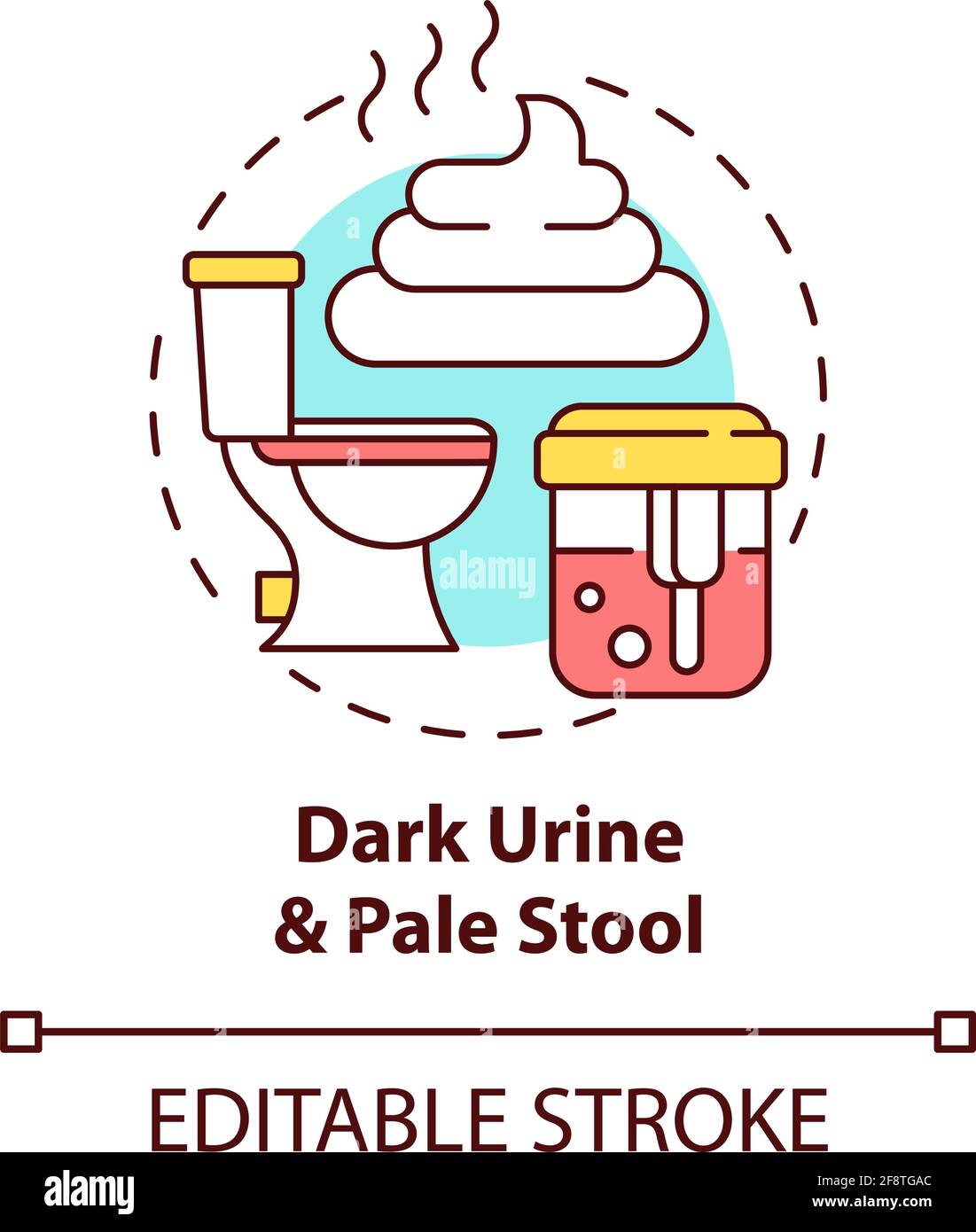 Dark urine and pale stool concept icon Stock Vector Image & Art - Alamy