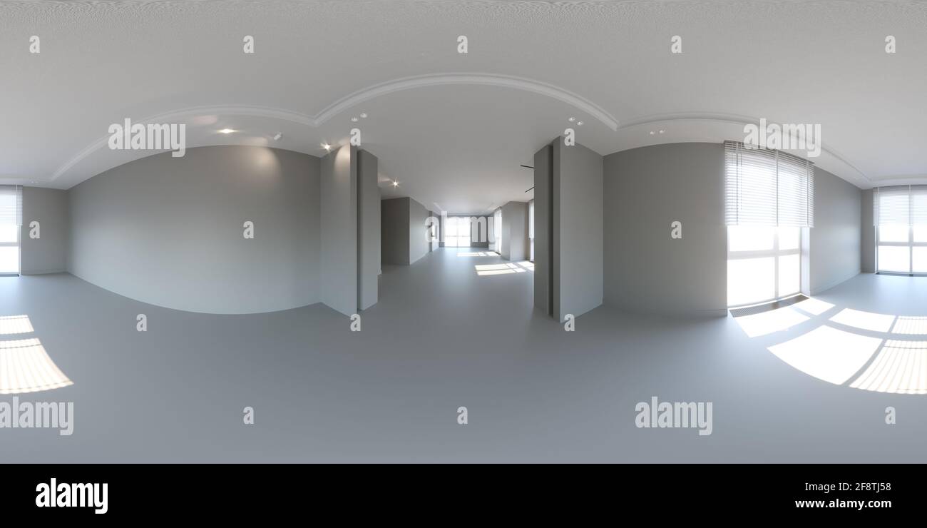 interior visualization, spherical panorama, 3D illustration Stock Photo ...