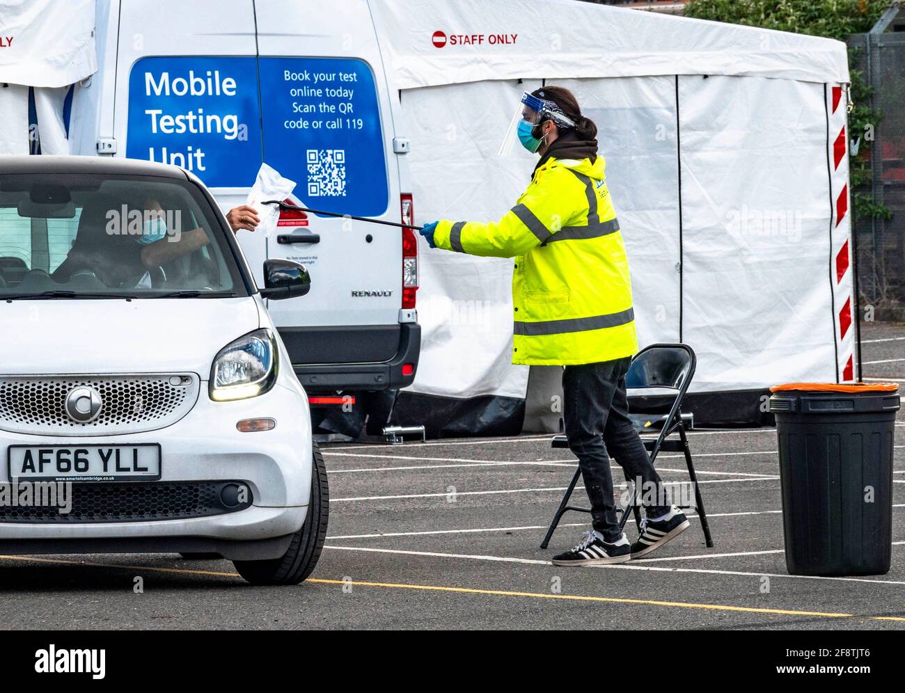 Pic shows Surge testing for the South African variant in Finchley