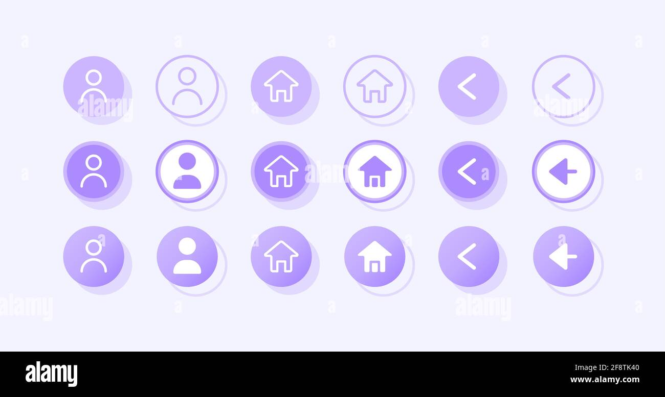 User profile UI elements kit Stock Vector Image & Art - Alamy