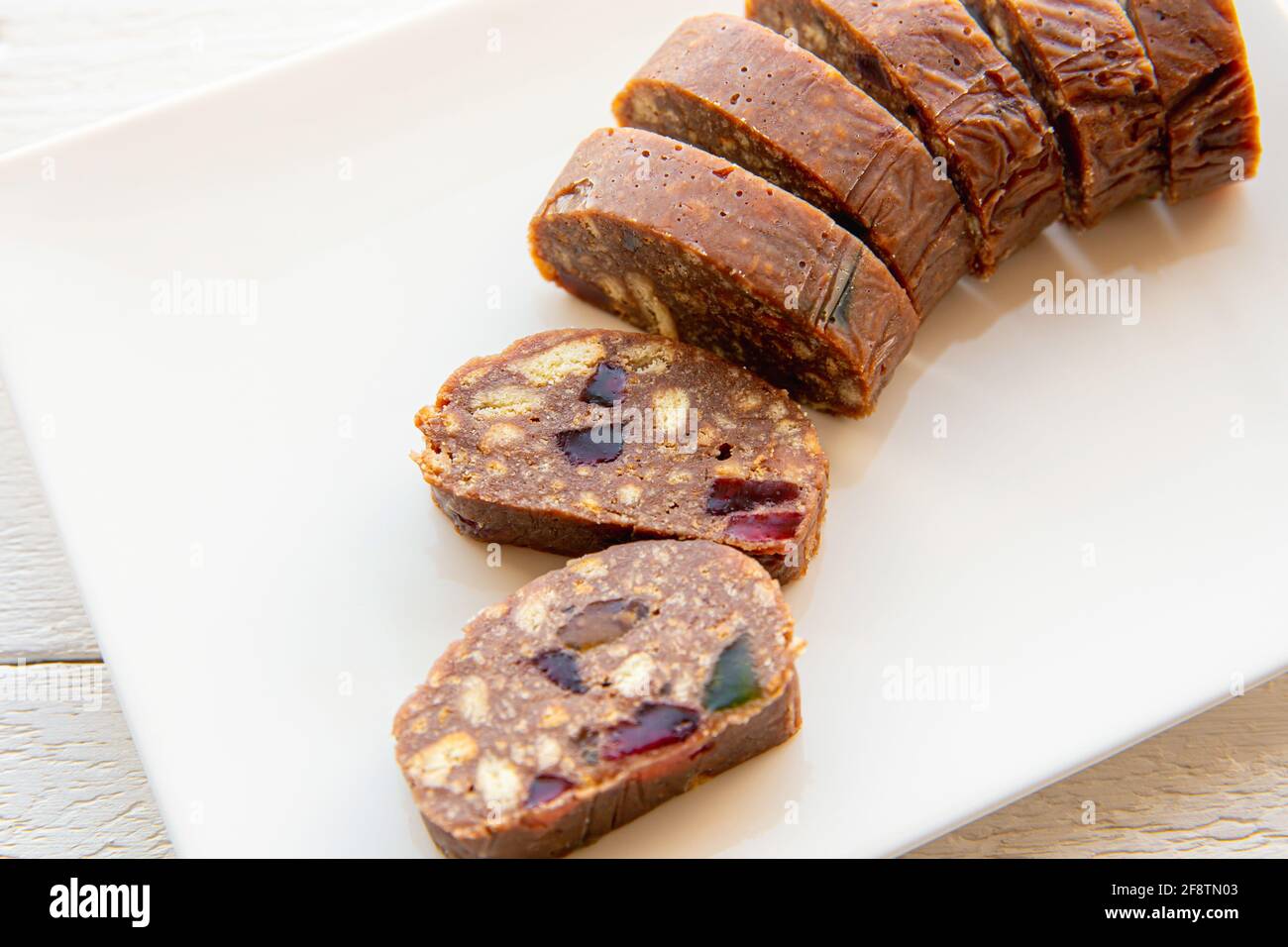 Homemade Estonia local cake called Spotted Dog. Made with cookies