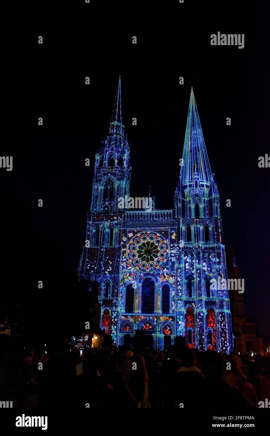 Chartres Light Chartres in lights festival hi-res stock photography and images - Alamy
