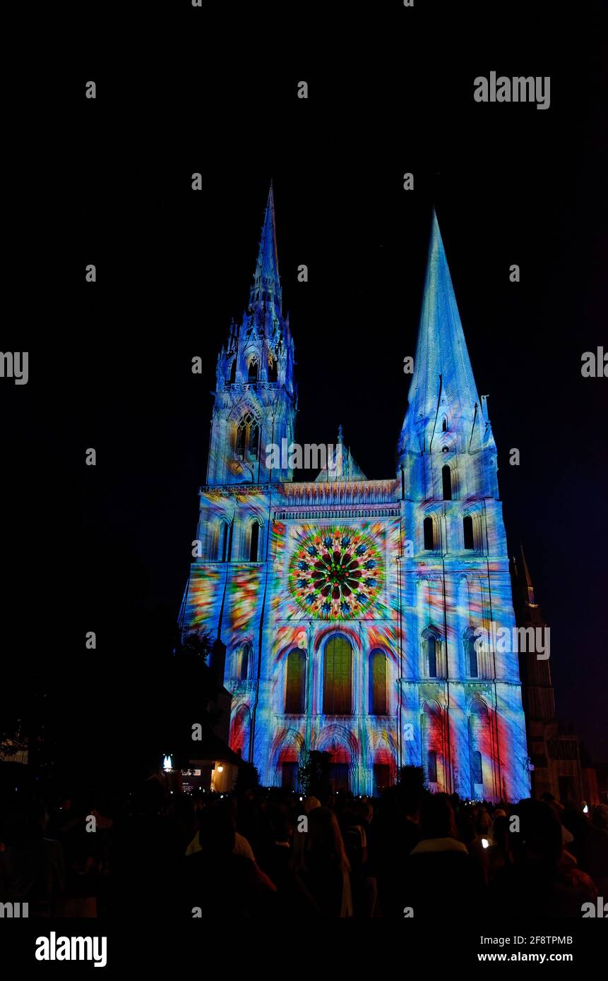 Chartres Light Chartres in lights festival hi-res stock photography and images - Alamy