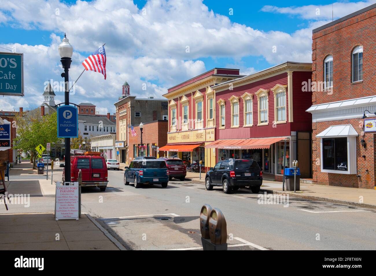 Historic commercial building on Nason Street near Main Street in