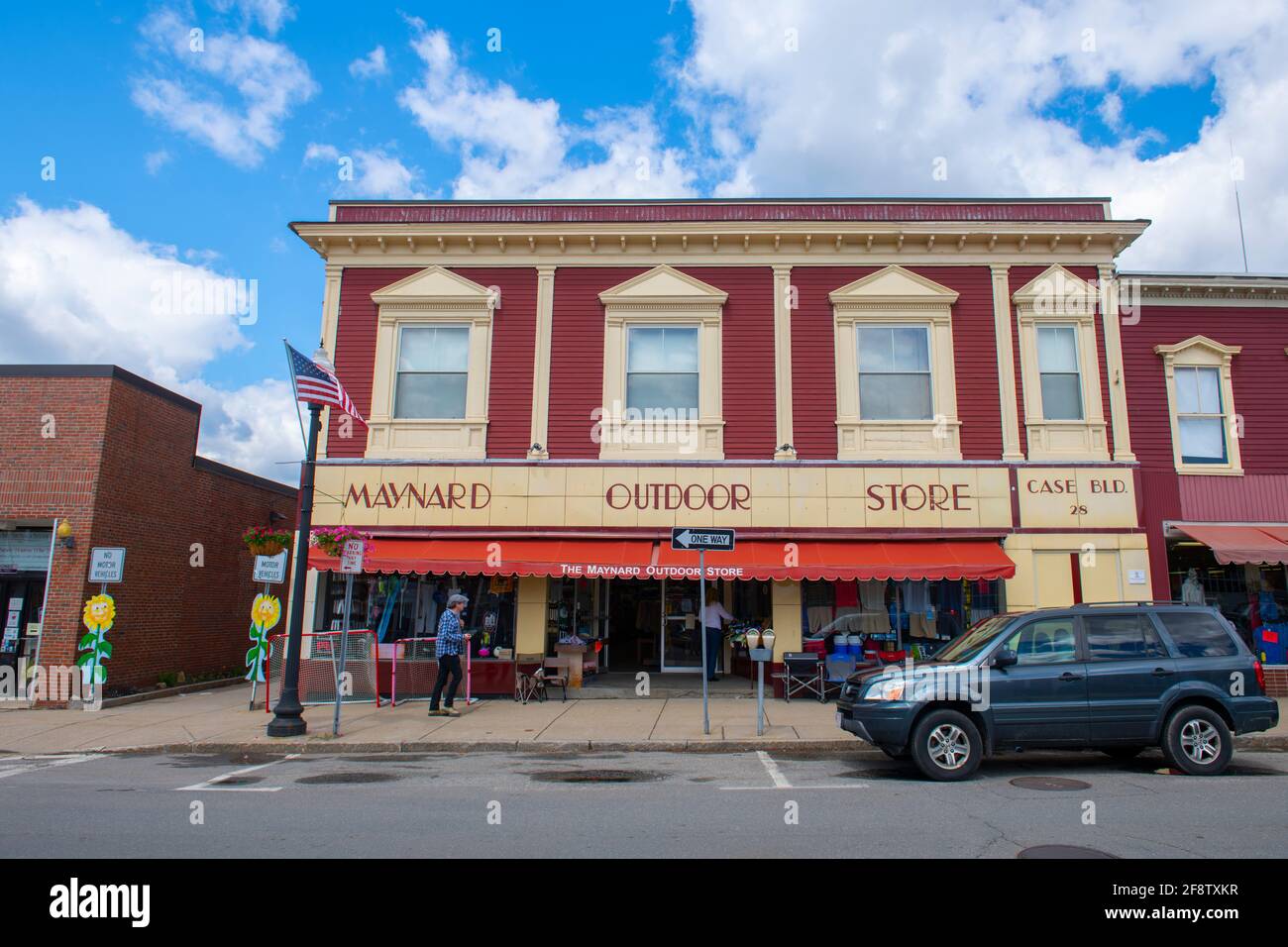 Historic commercial building on Nason Street near Main Street in