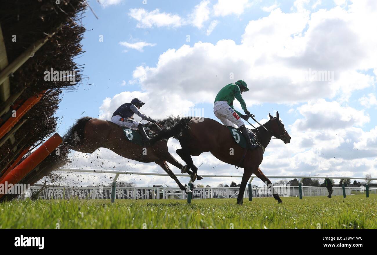 Raffles Gitane and Daryl Jacob 5 in action in the NAF Fillies