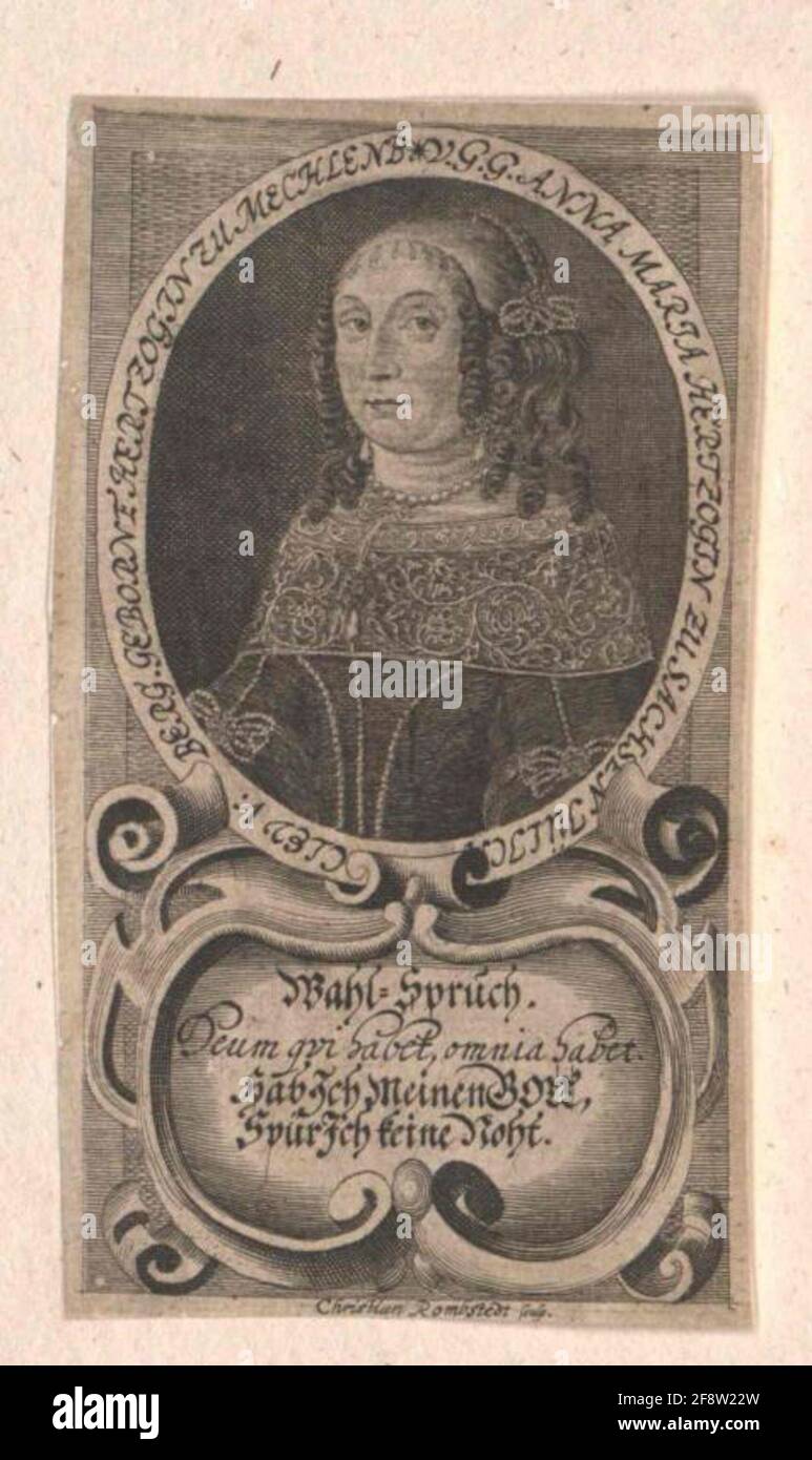 Anna Maria, Princess of Mecklenburg-Schwerin. Stock Photo
