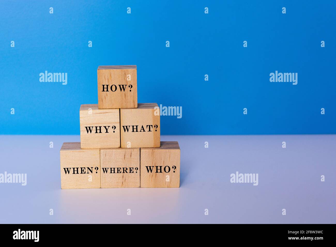 Text on wooden tile block  Stock Photo