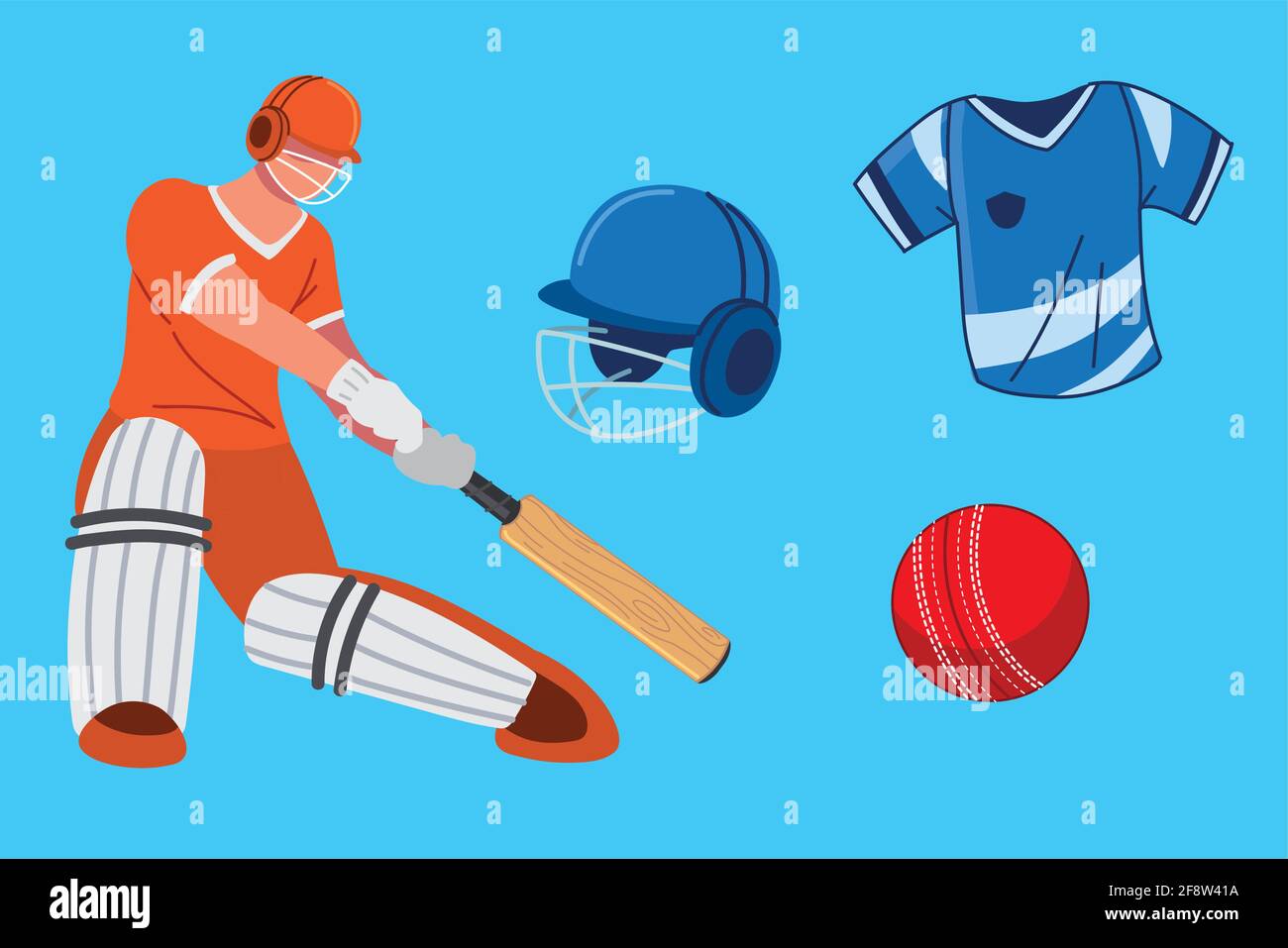 cricket player equipment Stock Vector Image & Art Alamy