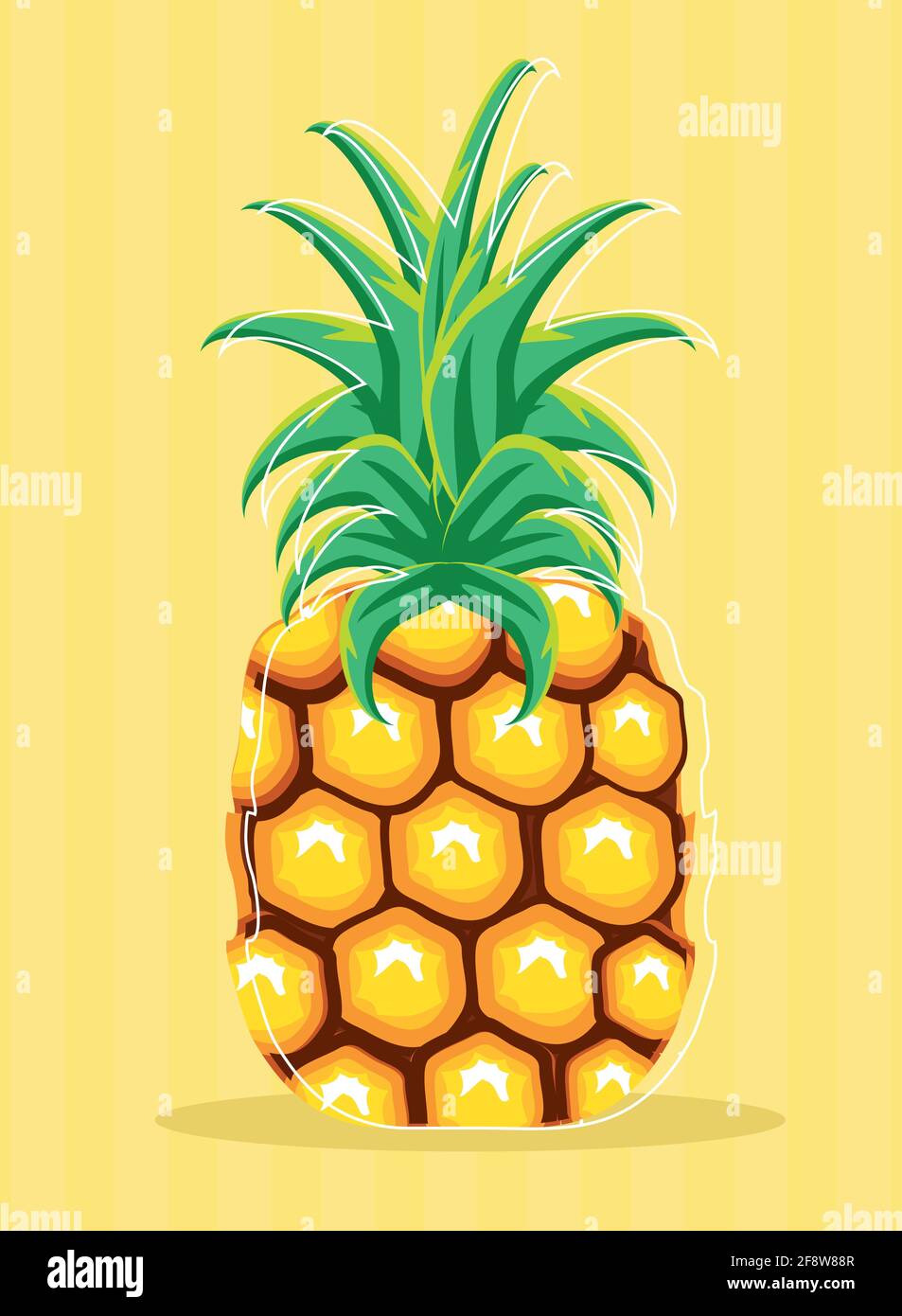 tropical pineapple fruit Stock Vector Image & Art - Alamy