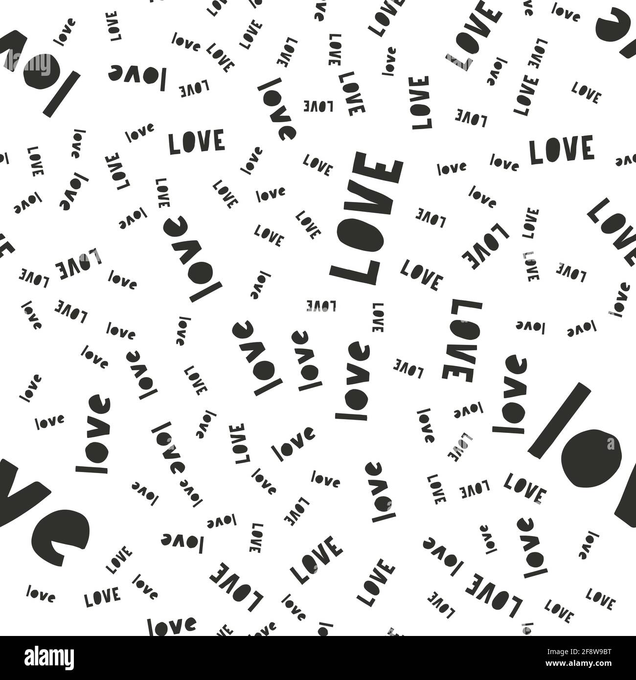 Vector handmade lettering LOVE - seamless pattern Stock Vector Image ...