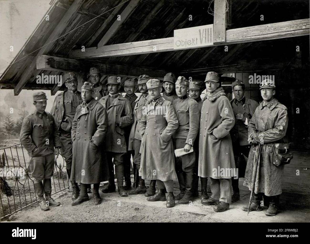 Group picture: Command Colonel Baumann, Awesgeutsh. Recorded on 13 May 1916.. Stock Photo