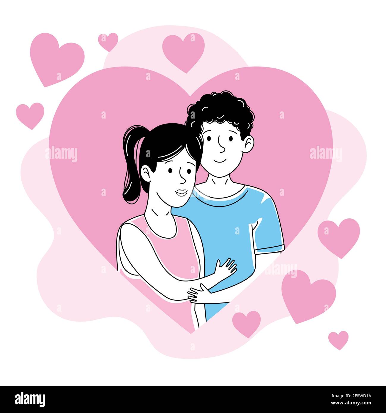 lovely couple characters Stock Vector Image & Art - Alamy
