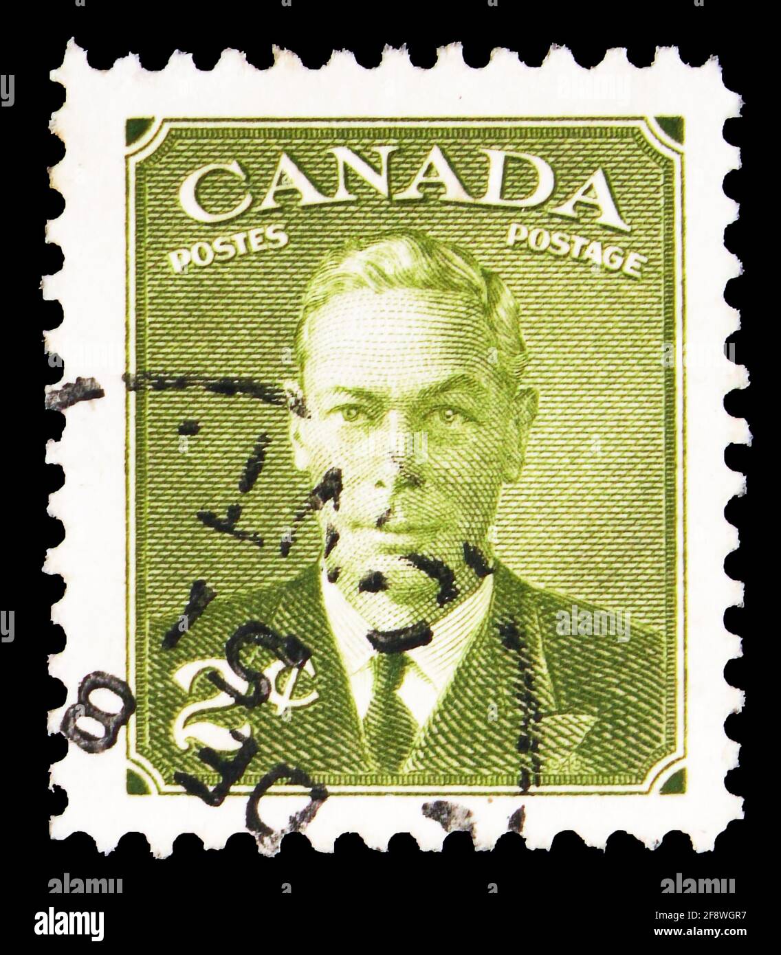 Moscow Russia October 1 19 Postage Stamp Printed In Canada Shows King George Vi From Photographs By Dorothy Wilding King George Vi 1949 51 Stock Photo Alamy