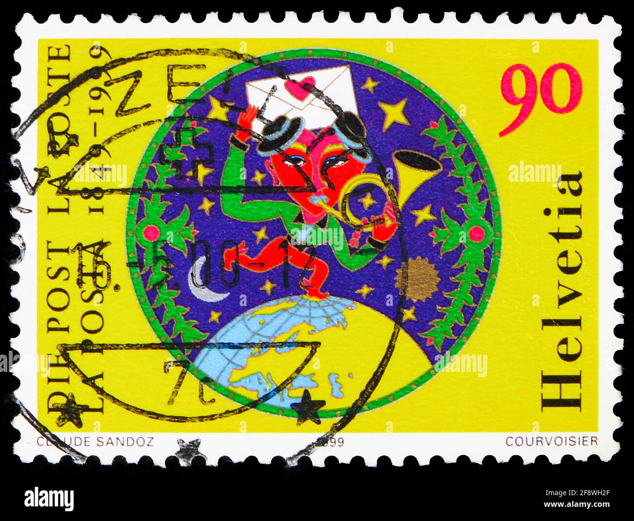 SWITZERLAND - CIRCA 1977: stamp printed by Switzerland, shows Chesslete,  Solothurn, circa 1977 Stock Photo - Alamy