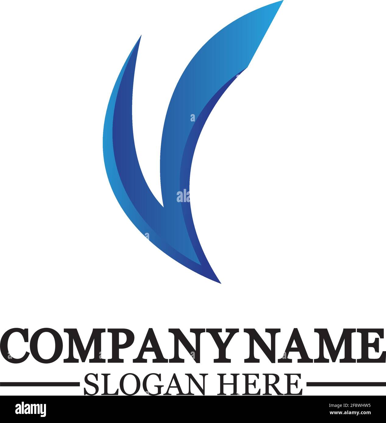 Letter V with Check Mark logo illustration design. Creative Minimal