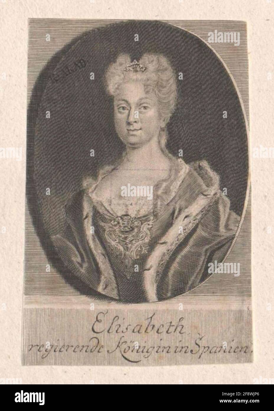 Elisabeth, Princess of Parma Farnese 1714/1750 Stock Photo
