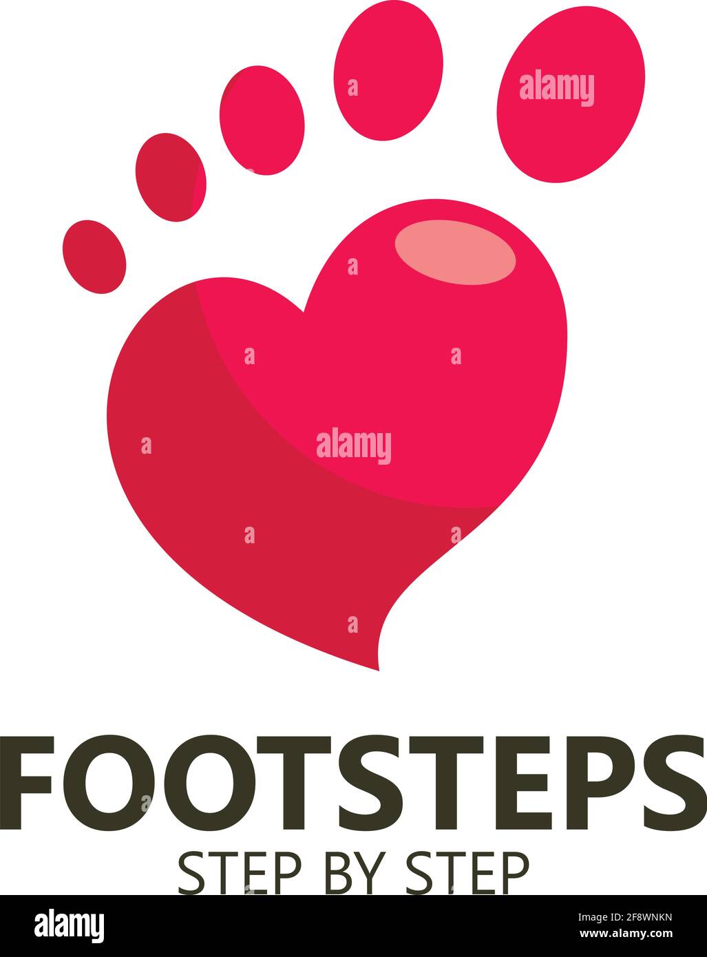 Logo design footsteps vector Stock Vector Image & Art - Alamy