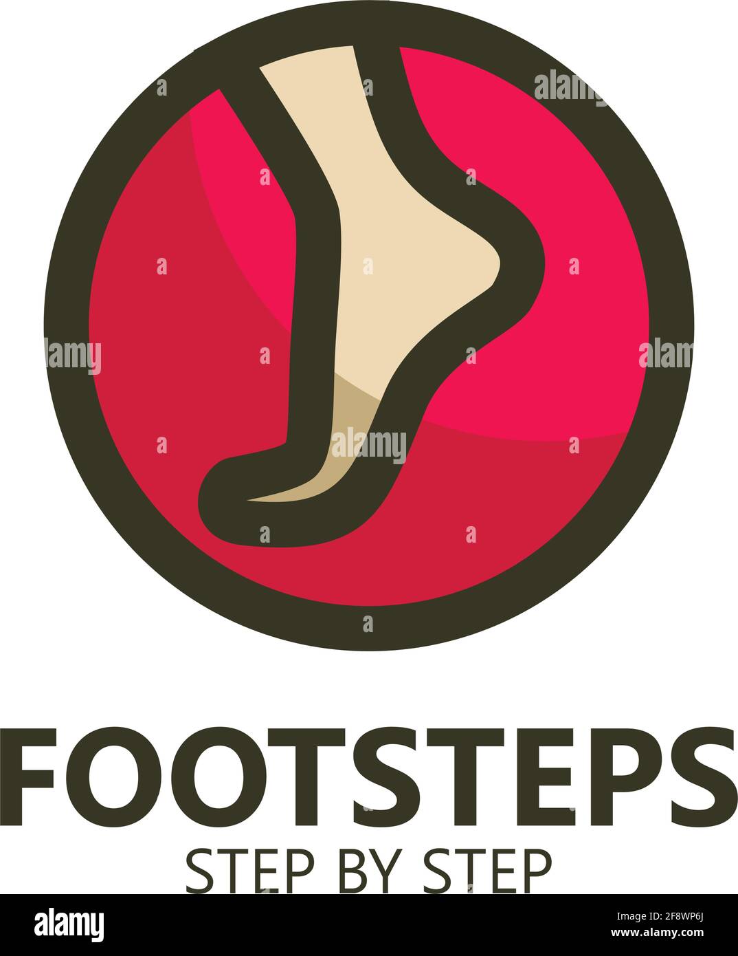 Logo design footsteps vector Stock Vector