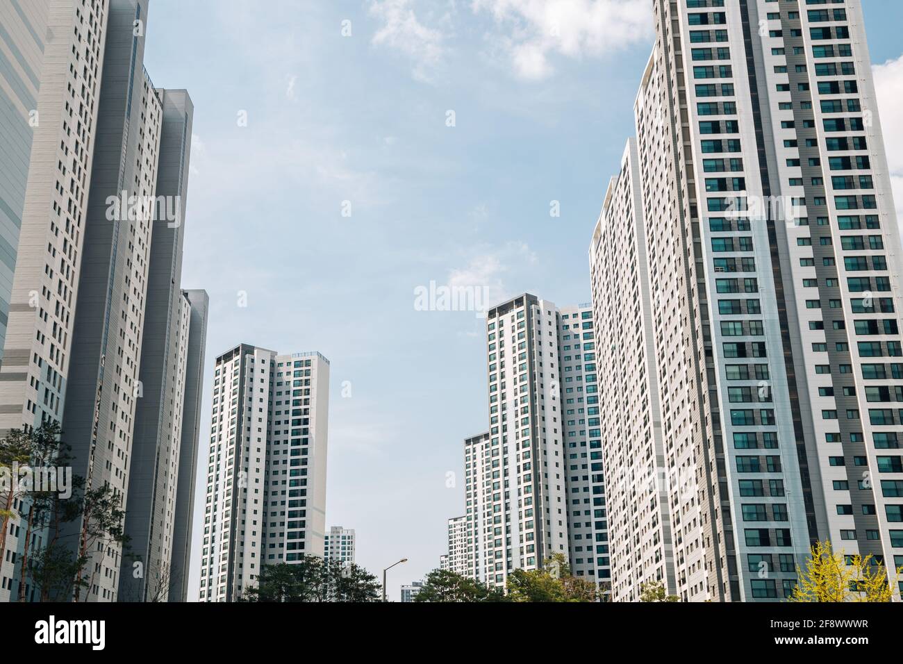 Modern apartment building exterior in Korea Stock Photo Alamy