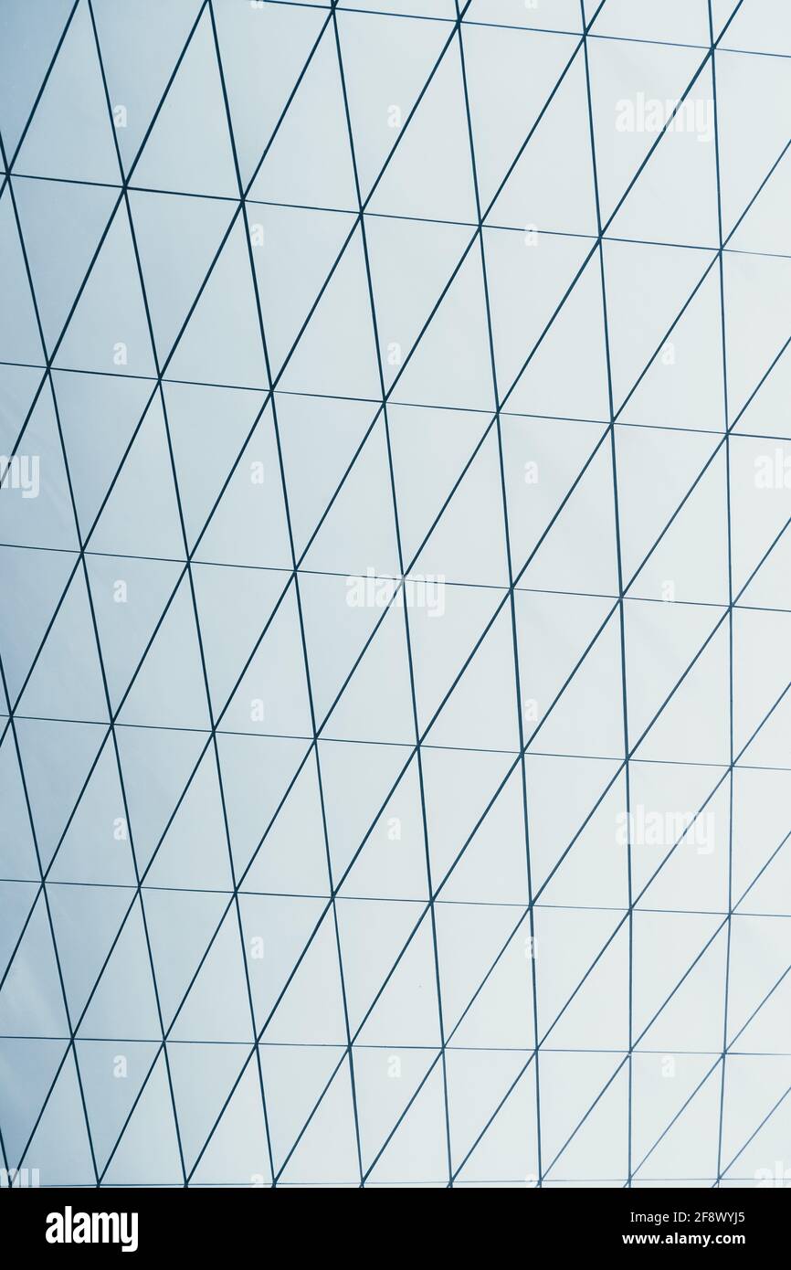 Modern designed, silver colored metal wall background Stock Photo