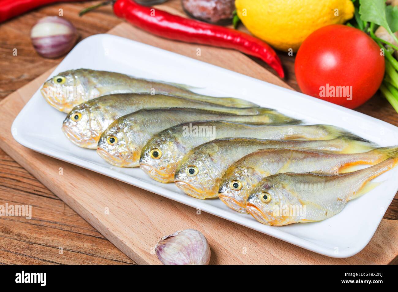 Yellow Croaker Fish Stock Photo